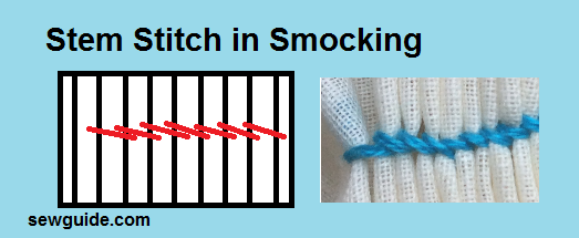 stem stitch smocking