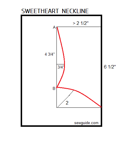 pattern for a sweet heart neckline
